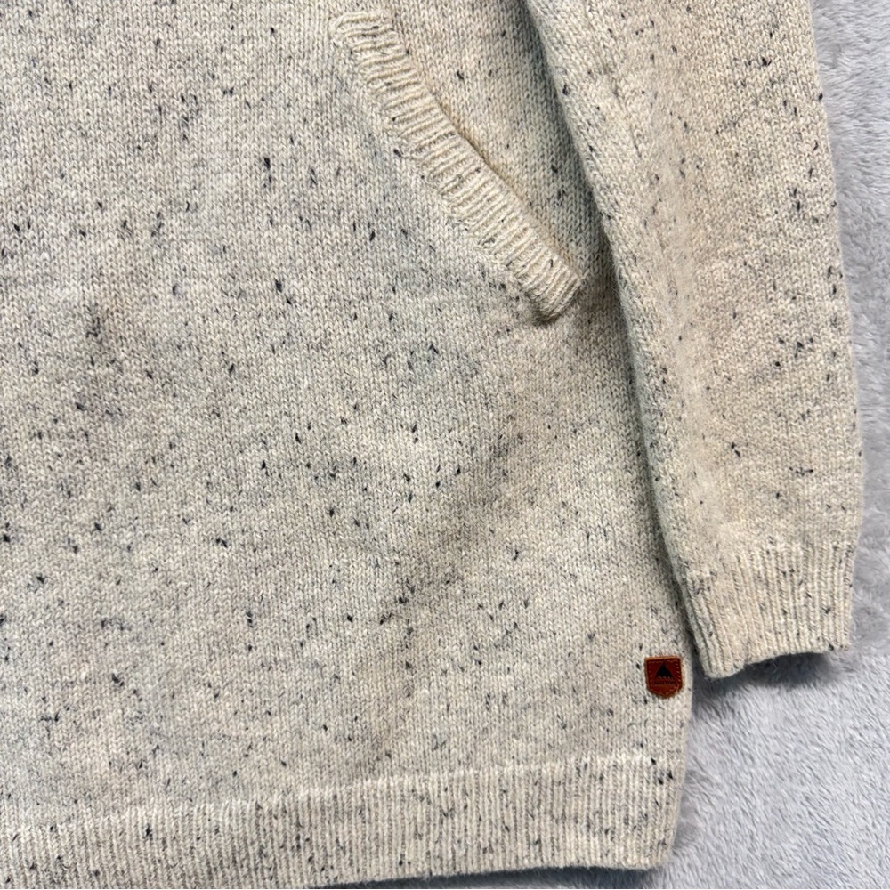 Burton Durable Goods Beige Turtle Neck Wool Blend Ski Sweater Womens Size L - Picture 3 of 8